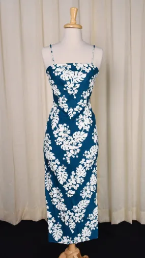 1960s Hibiscus Wiggle Dress
