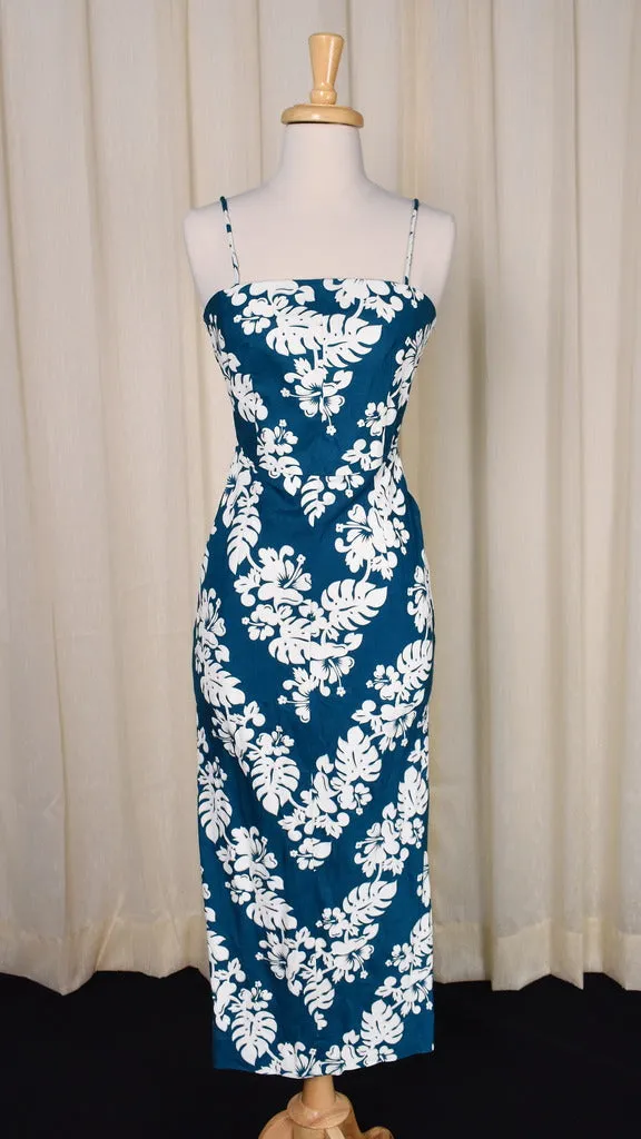 1960s Hibiscus Wiggle Dress