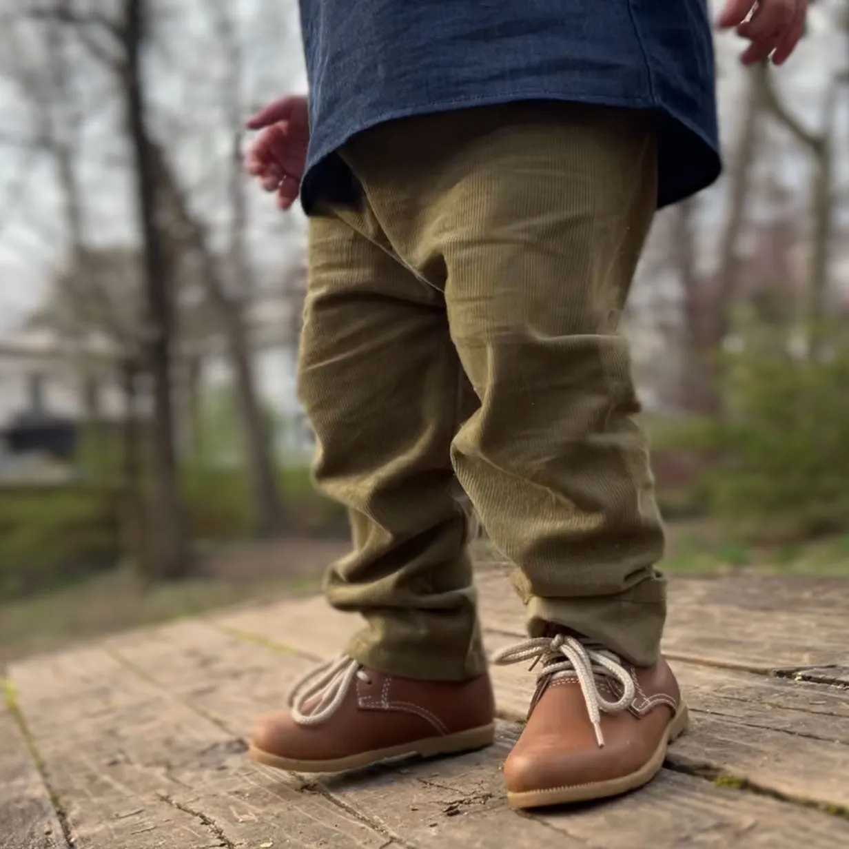 2T Scout Green Organic Corduroy Pants SAMPLE