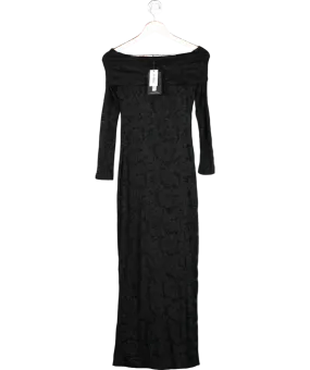 4th & Reckless Black Niam Lace Bardot Dress UK 6