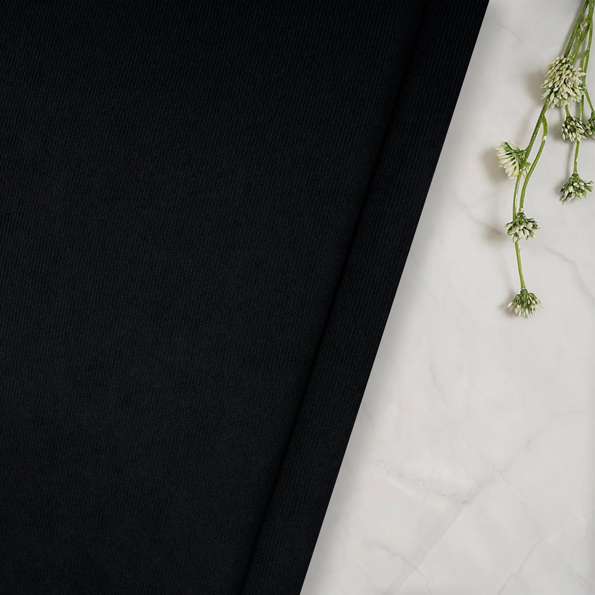 Black Imported Cotton Corduroy Fabric (60" Wide)