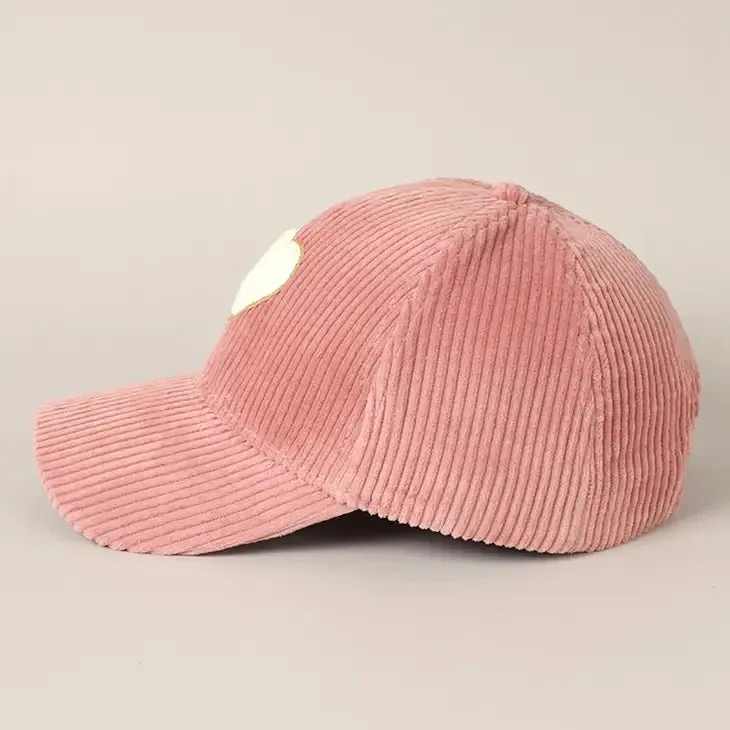 Brianna Heart Corduroy Cap