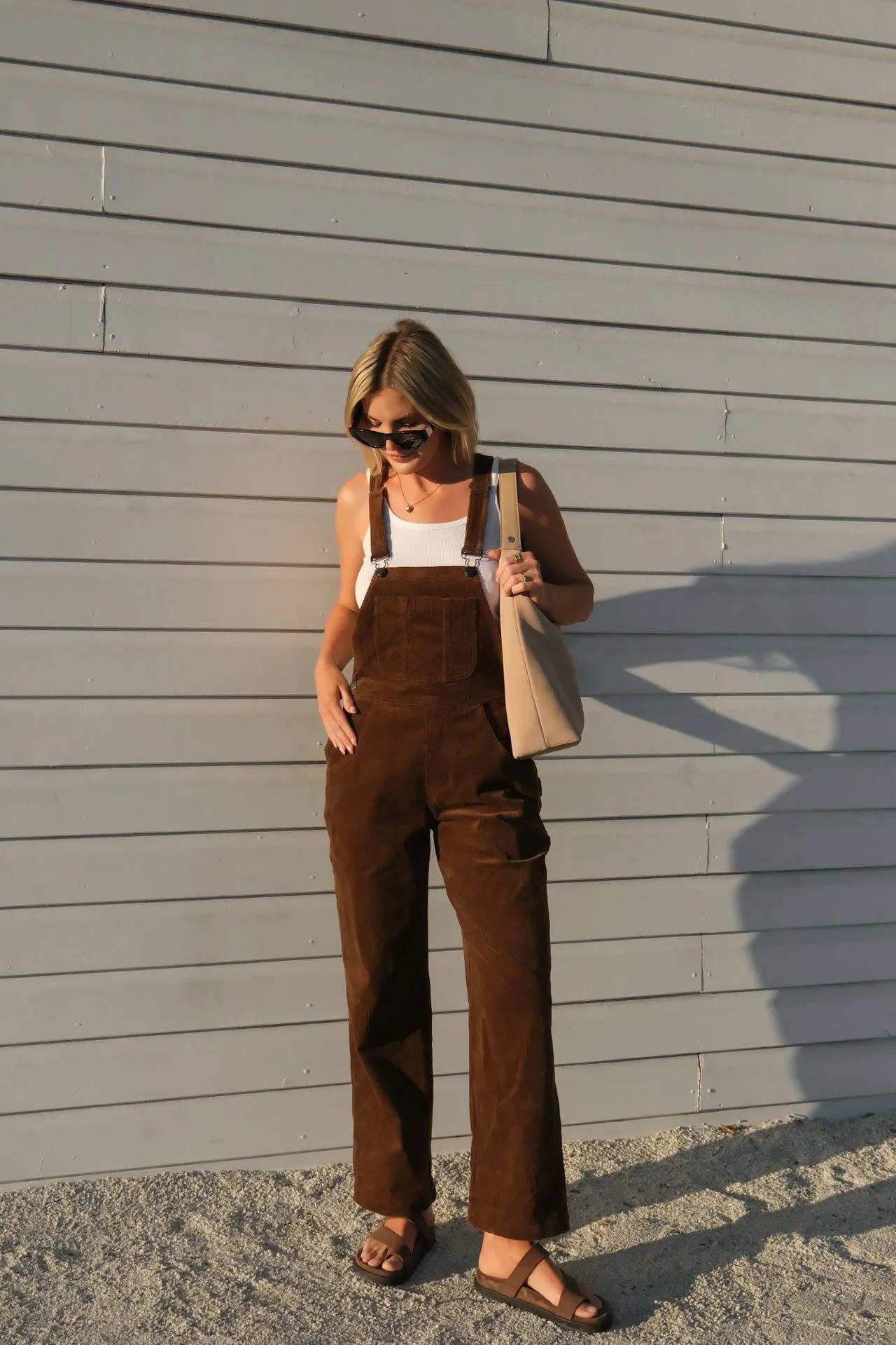 Cord Overalls - Chocolate