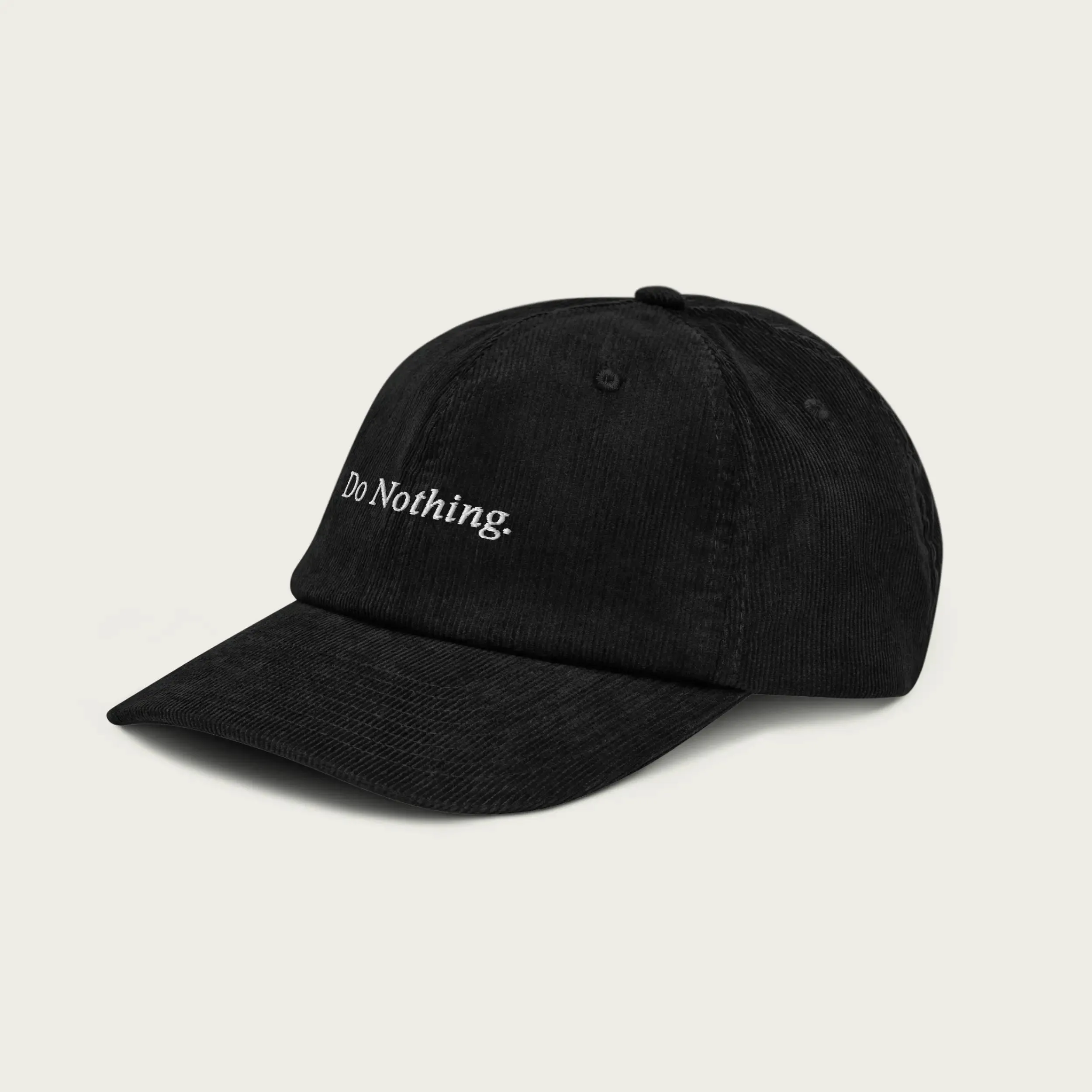 Do Nothing. Corduroy Hat - Black
