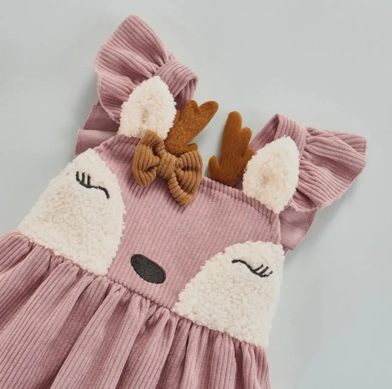 Dusty Pink Corduroy Dress #1001031