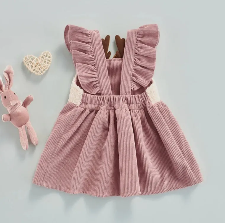 Dusty Pink Corduroy Dress #1001031
