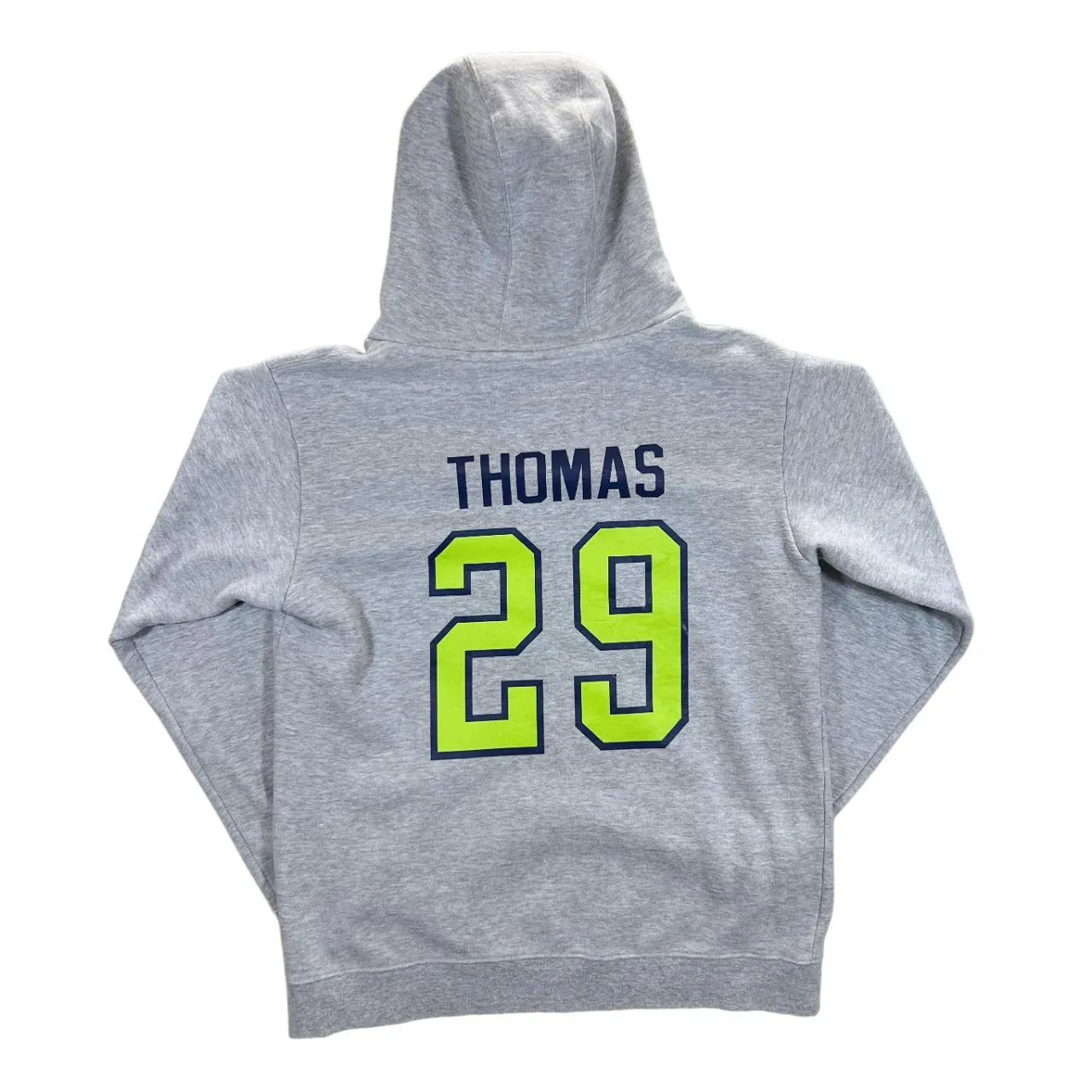 Fanatics NFL Pro Line SEATTLE SEAHAWKS "Thomas 29" Football Graphic Pullover Grey Hoodie