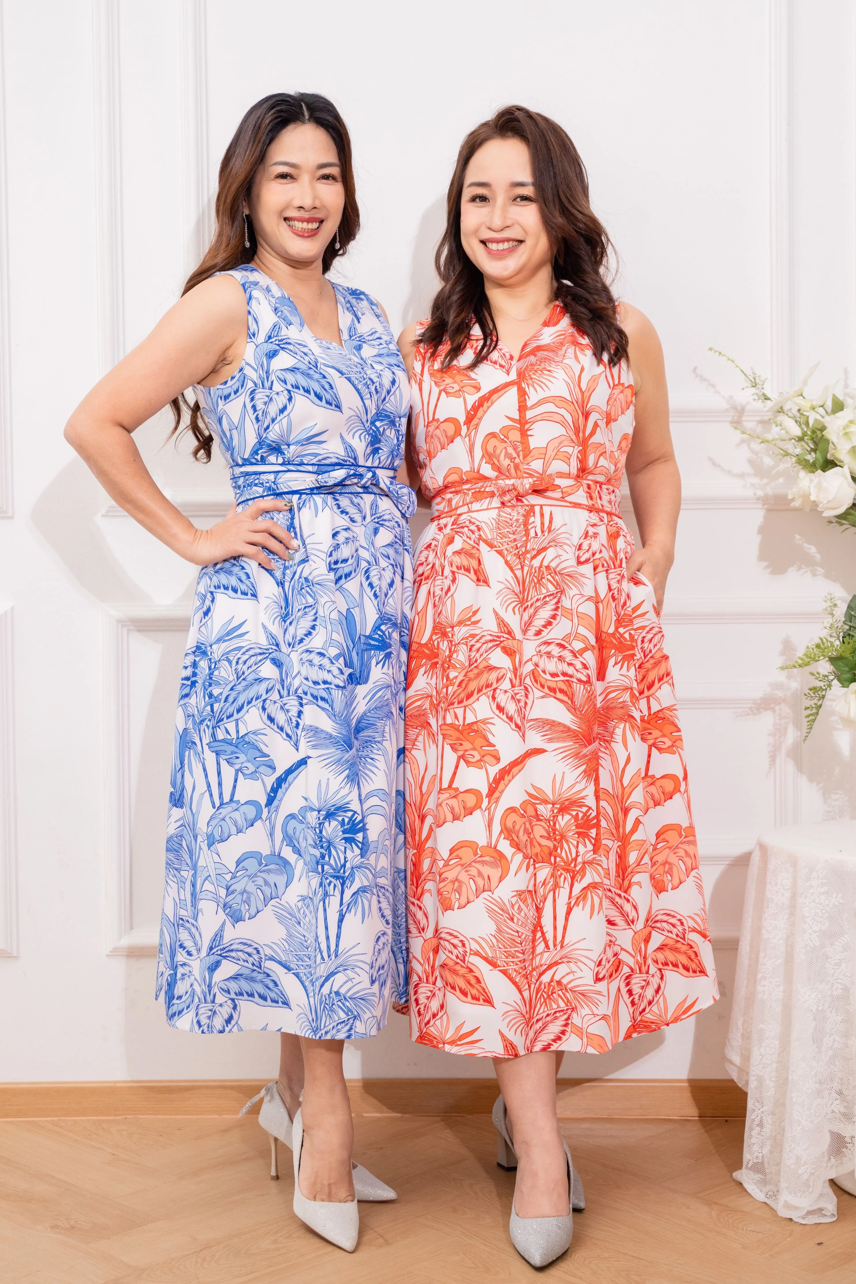 Forest Printed Sleeveless Dress