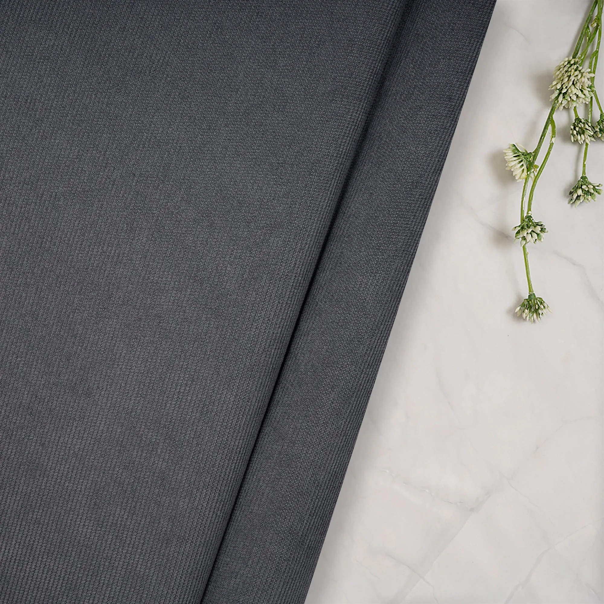 Grey Imported Cotton Corduroy Fabric (60" Wide)