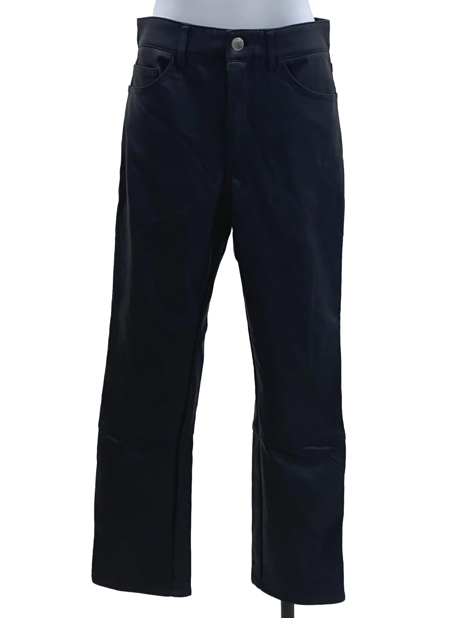 Jade Black PU Leather Pants