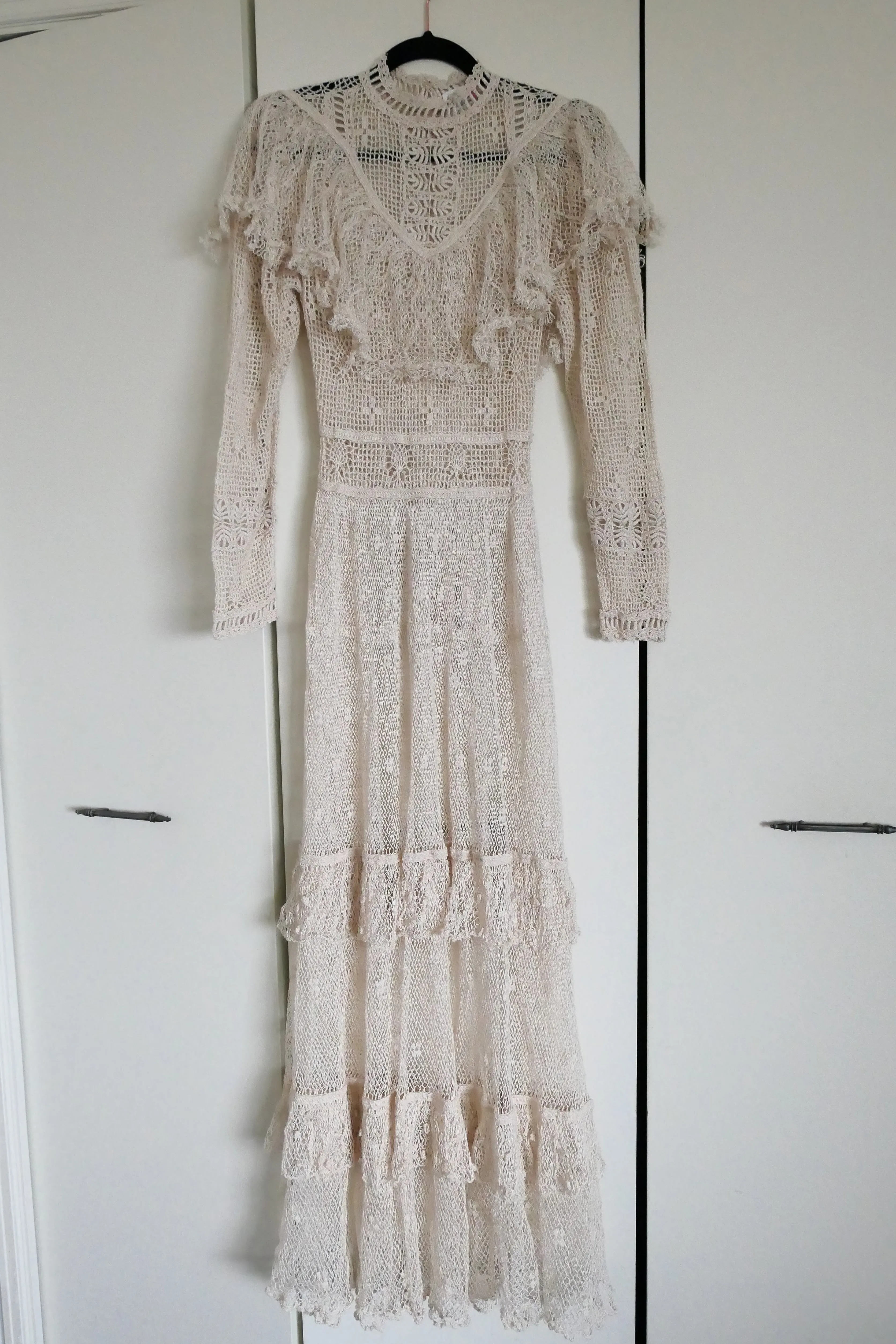 Lim's Original Hand Crocheted Maxi Dress in Natural