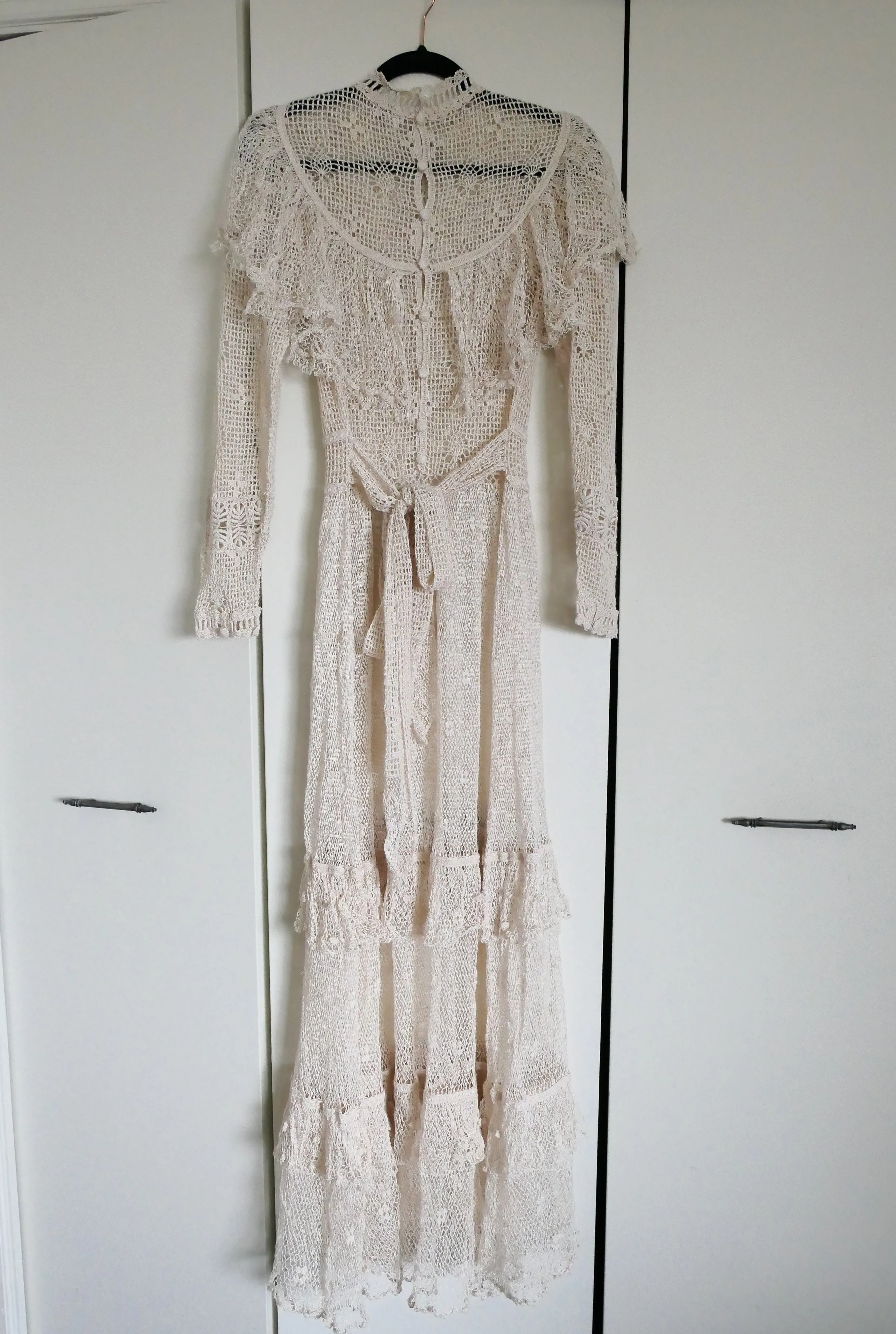 Lim's Original Hand Crocheted Maxi Dress in Natural