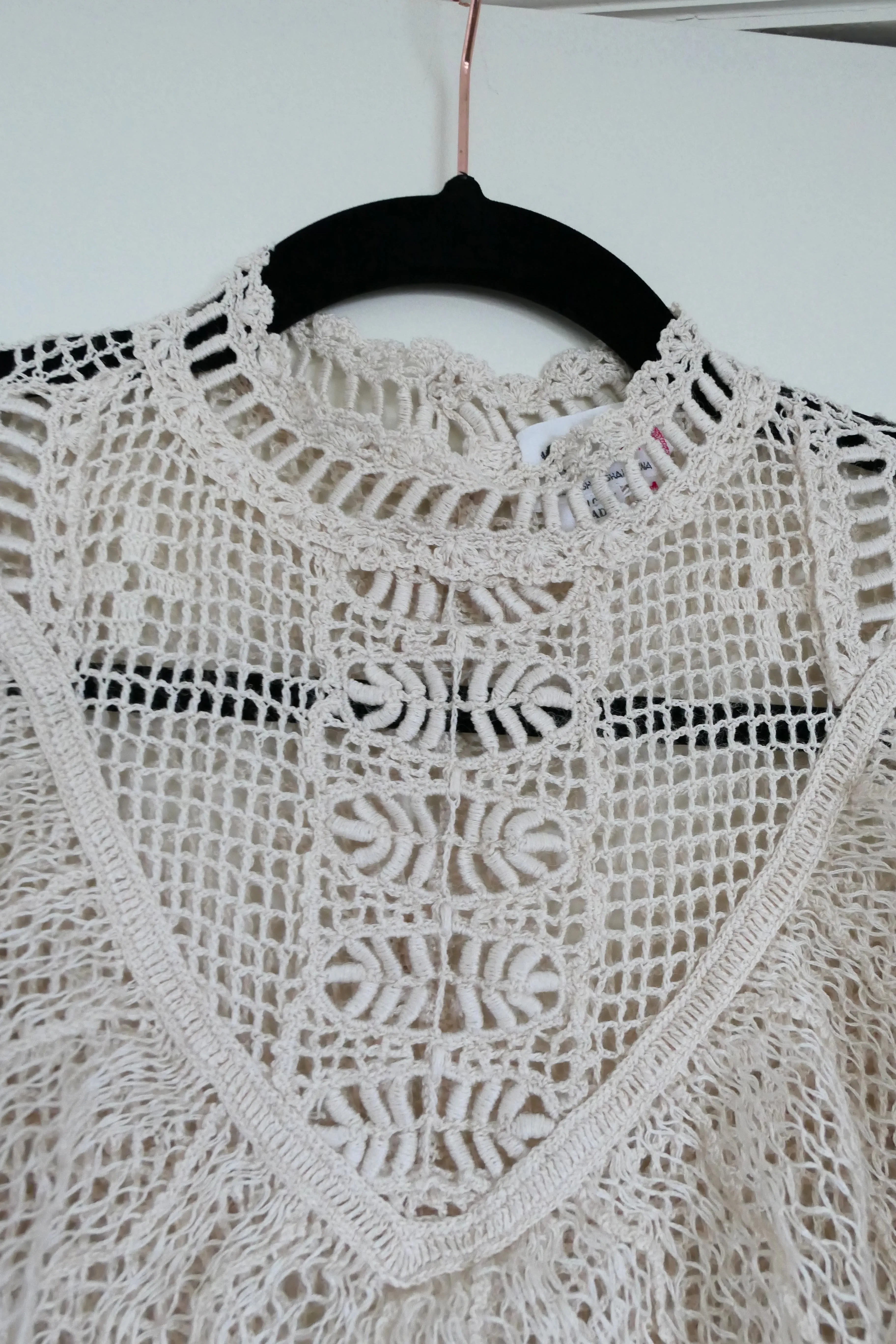 Lim's Original Hand Crocheted Maxi Dress in Natural