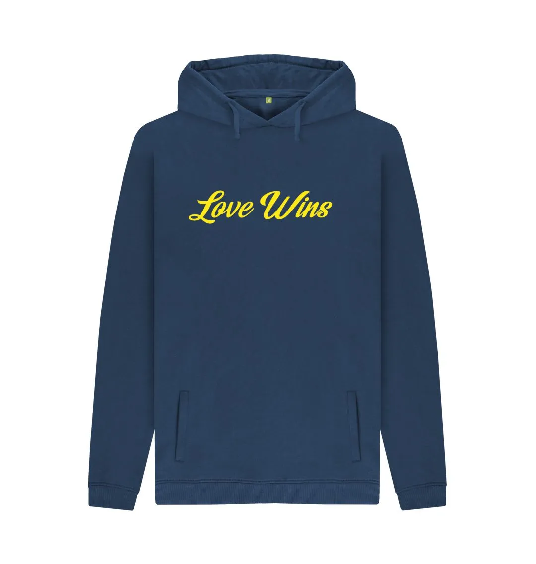 Love Wins Unisex Hoodie - White, Navy, Light Heather or Black