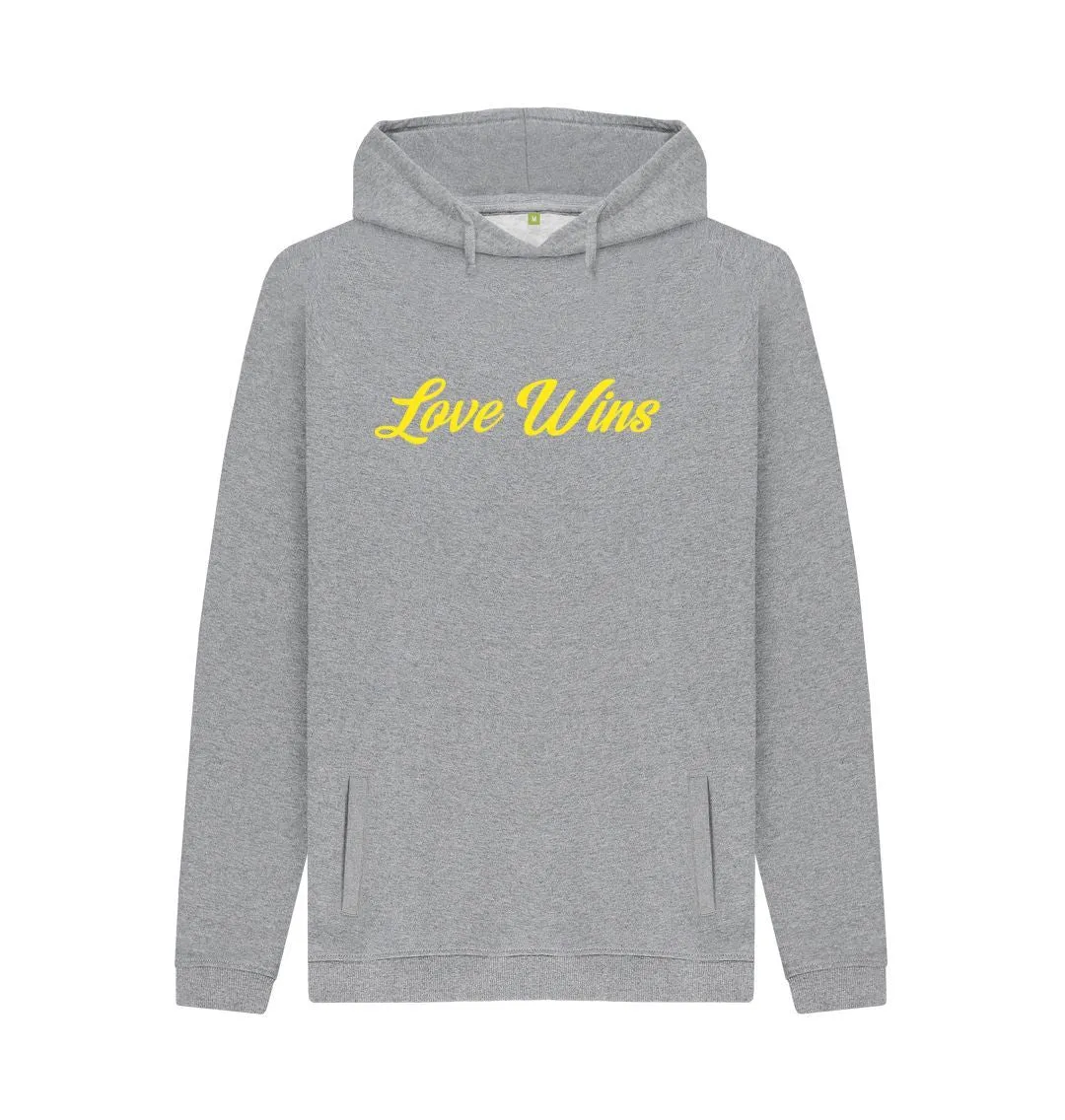 Love Wins Unisex Hoodie - White, Navy, Light Heather or Black