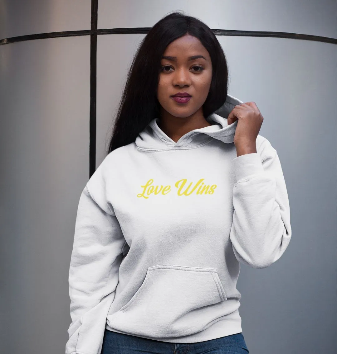 Love Wins Unisex Hoodie - White, Navy, Light Heather or Black