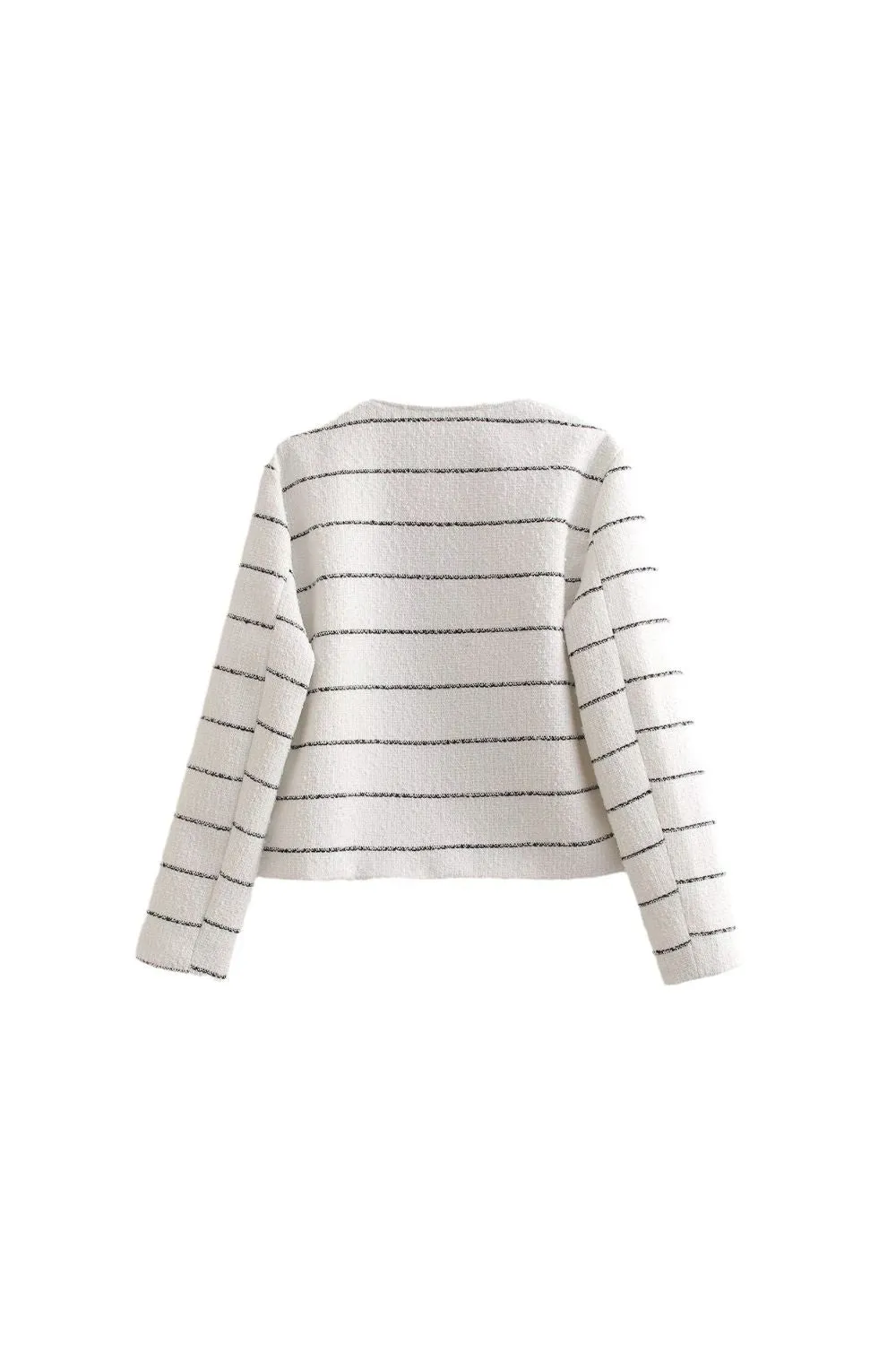'Lulu' Round-Neck Floral Tweed Jacket