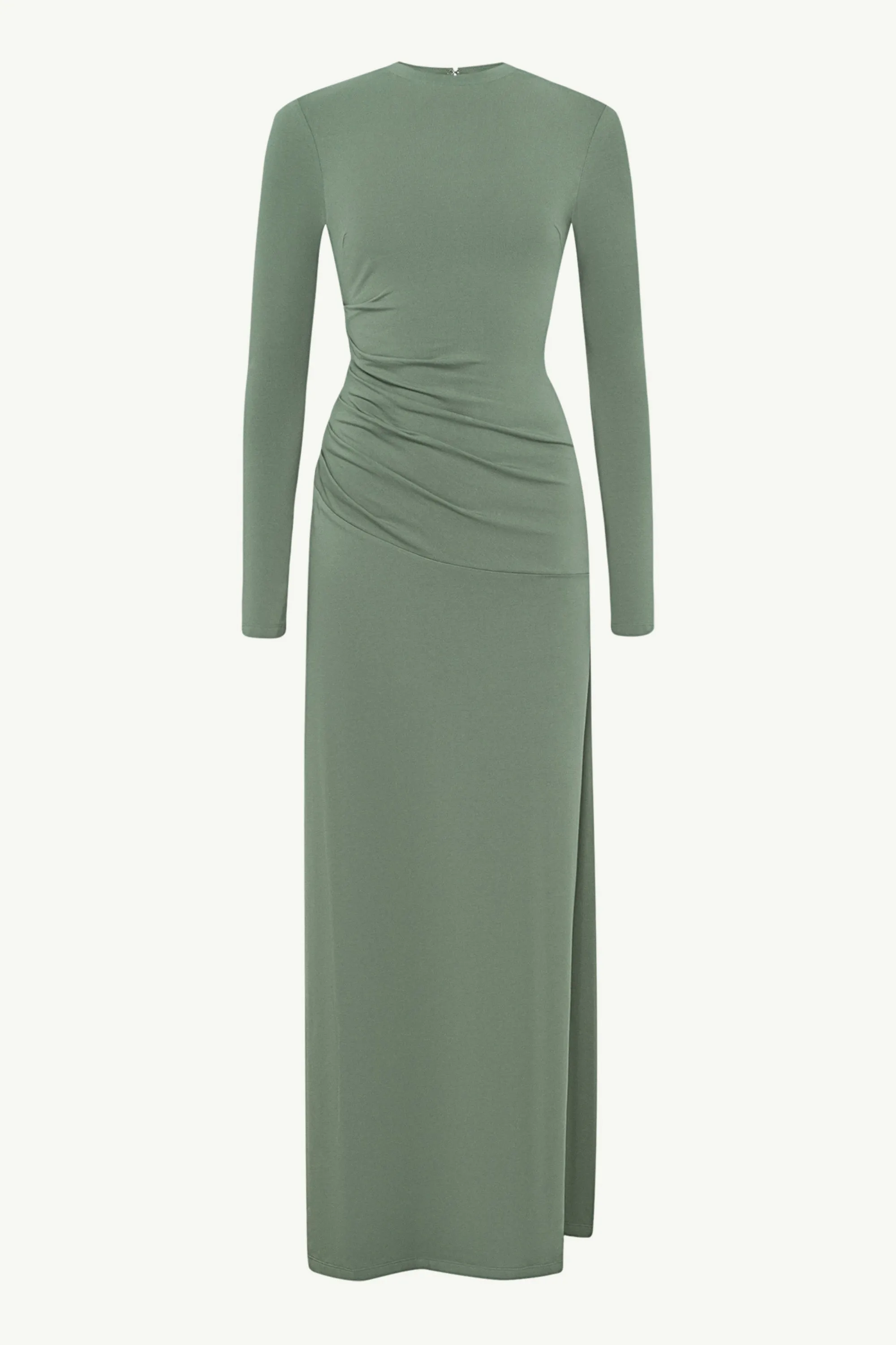 Natalie Rouched Jersey Maxi Dress - Dark Forest