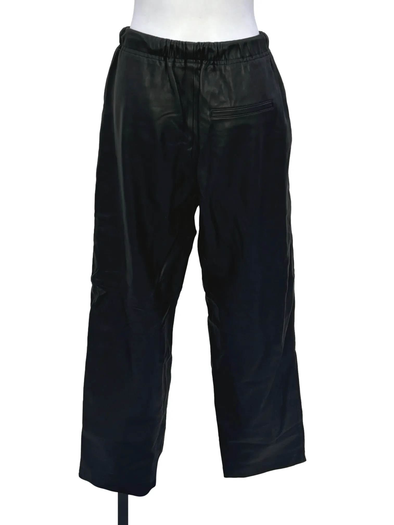 Obisdian Black Leather Pants