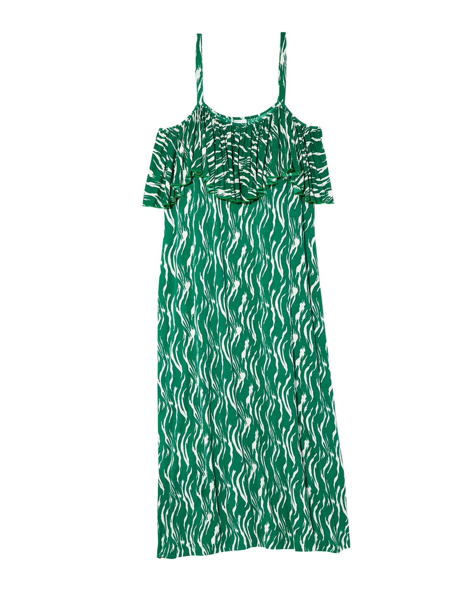 Ocean Side Maxi | Forest Green / White