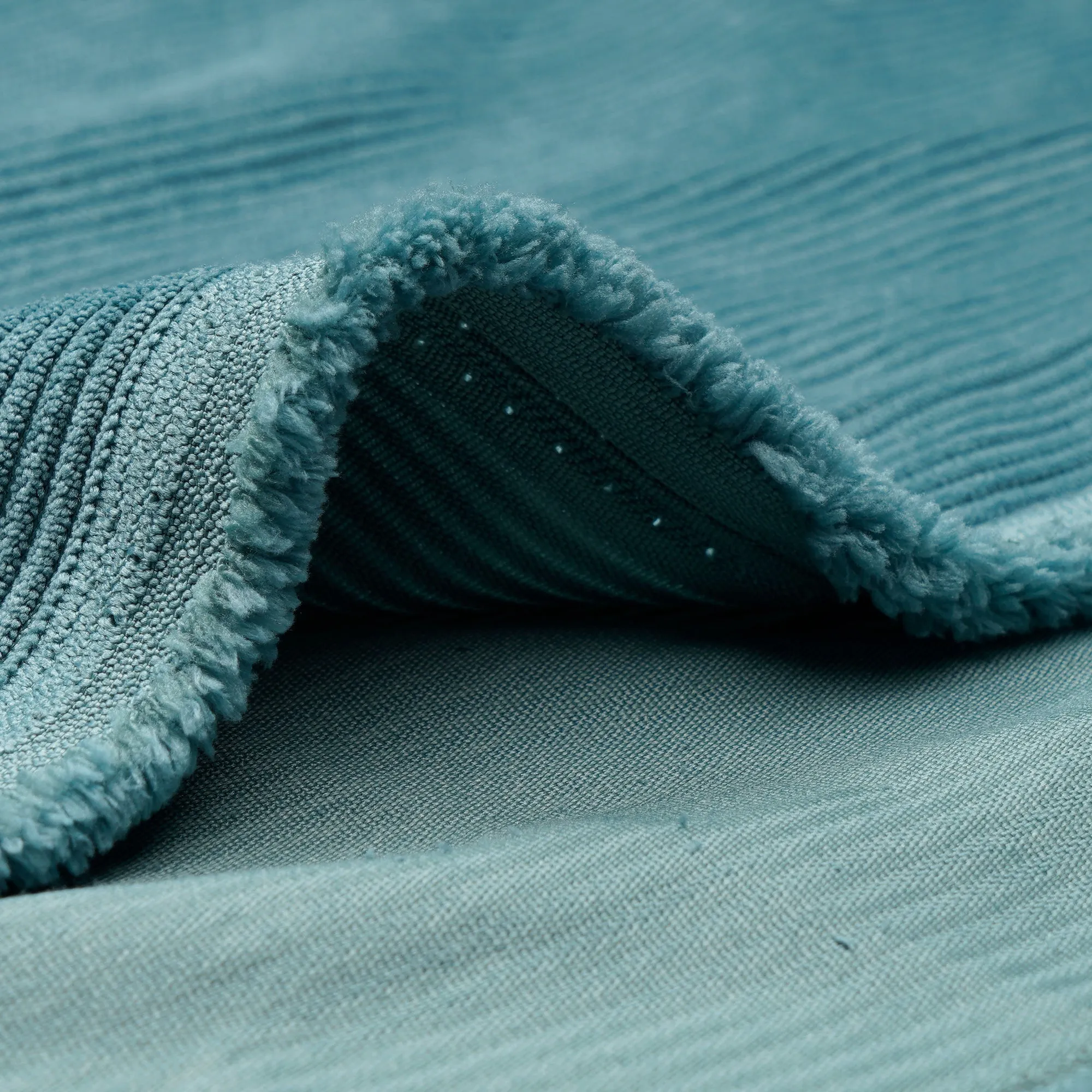 Oil Blue Imported Cotton Corduroy Fabric (60" Wide)