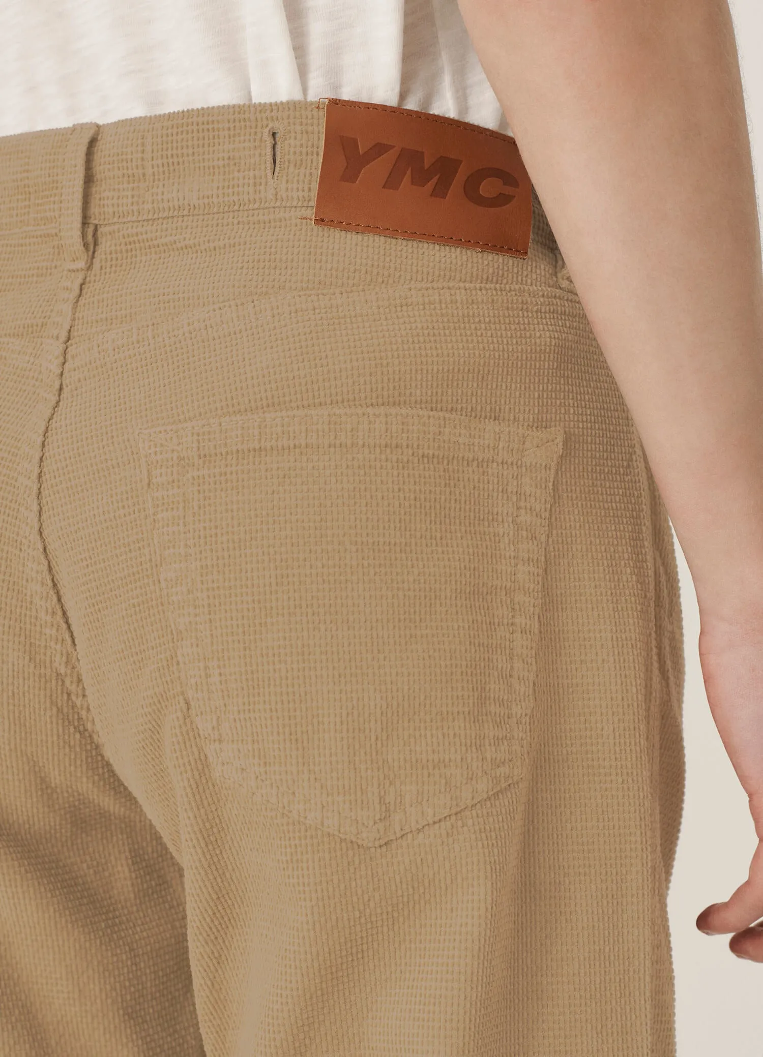 Tearaway Cotton Waffle Cord Jeans (Camel)