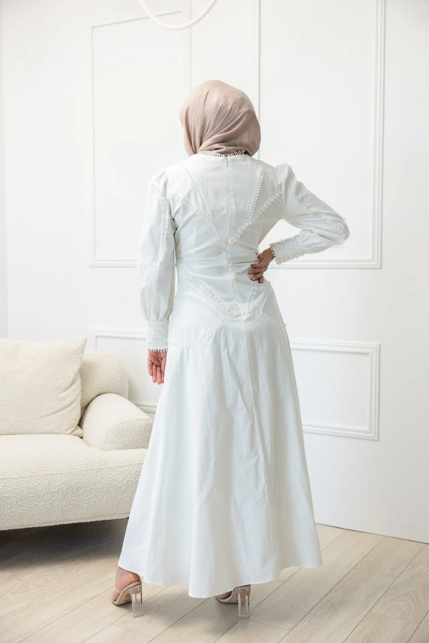 The Crescent Zelia Lace Detailed Dress