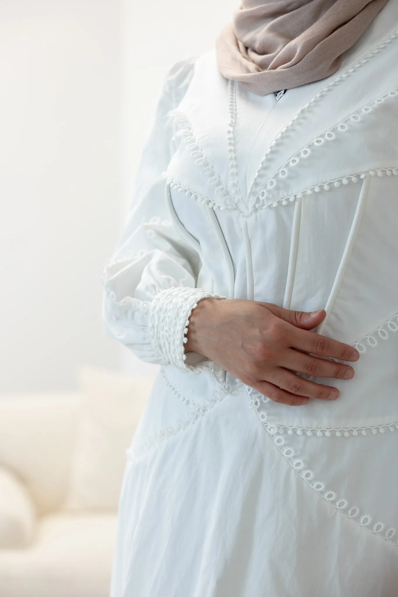 The Crescent Zelia Lace Detailed Dress
