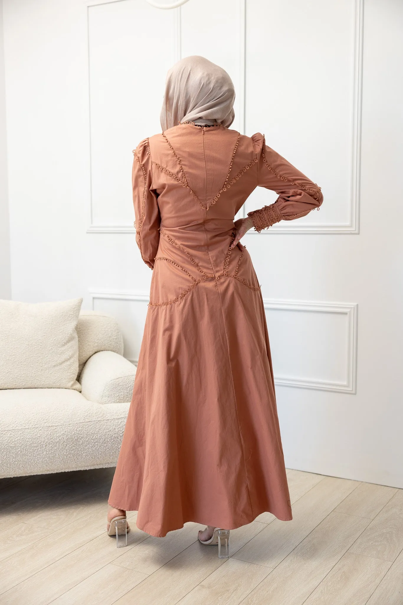 The Crescent Zelia Lace Detailed Dress