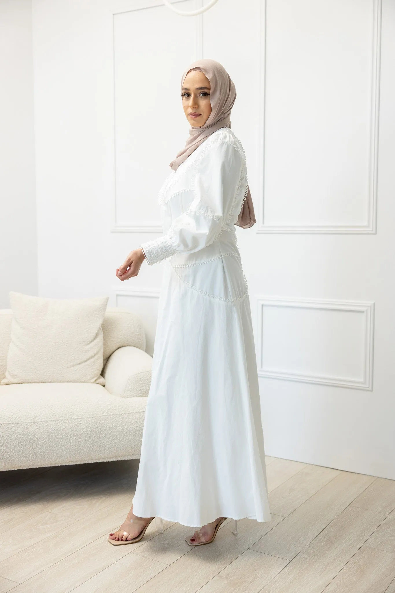 The Crescent Zelia Lace Detailed Dress