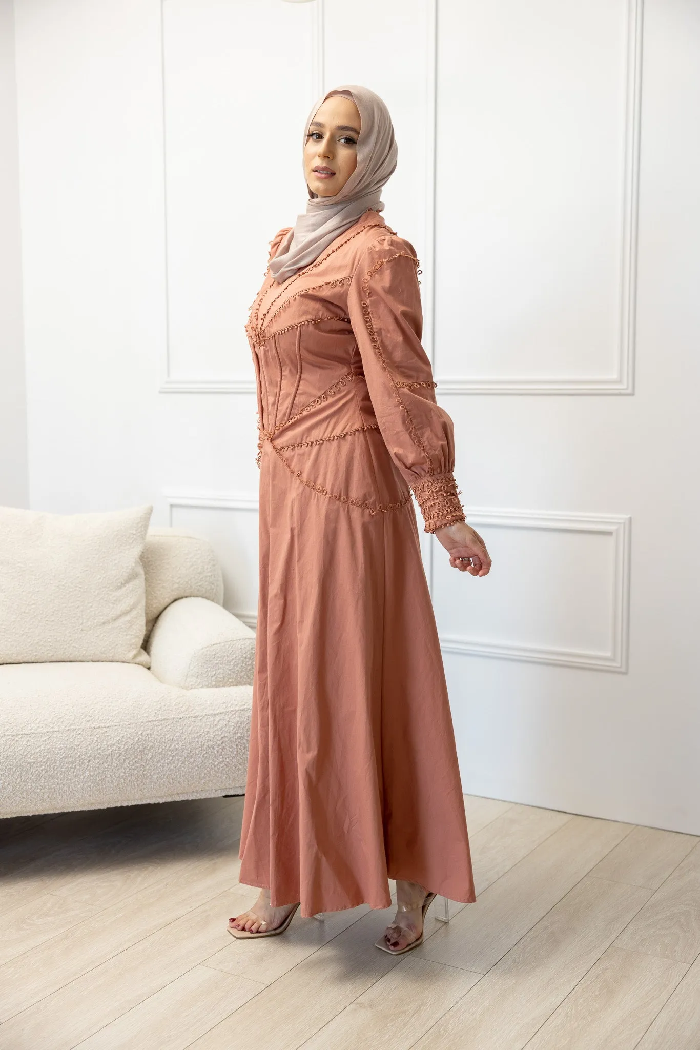The Crescent Zelia Lace Detailed Dress