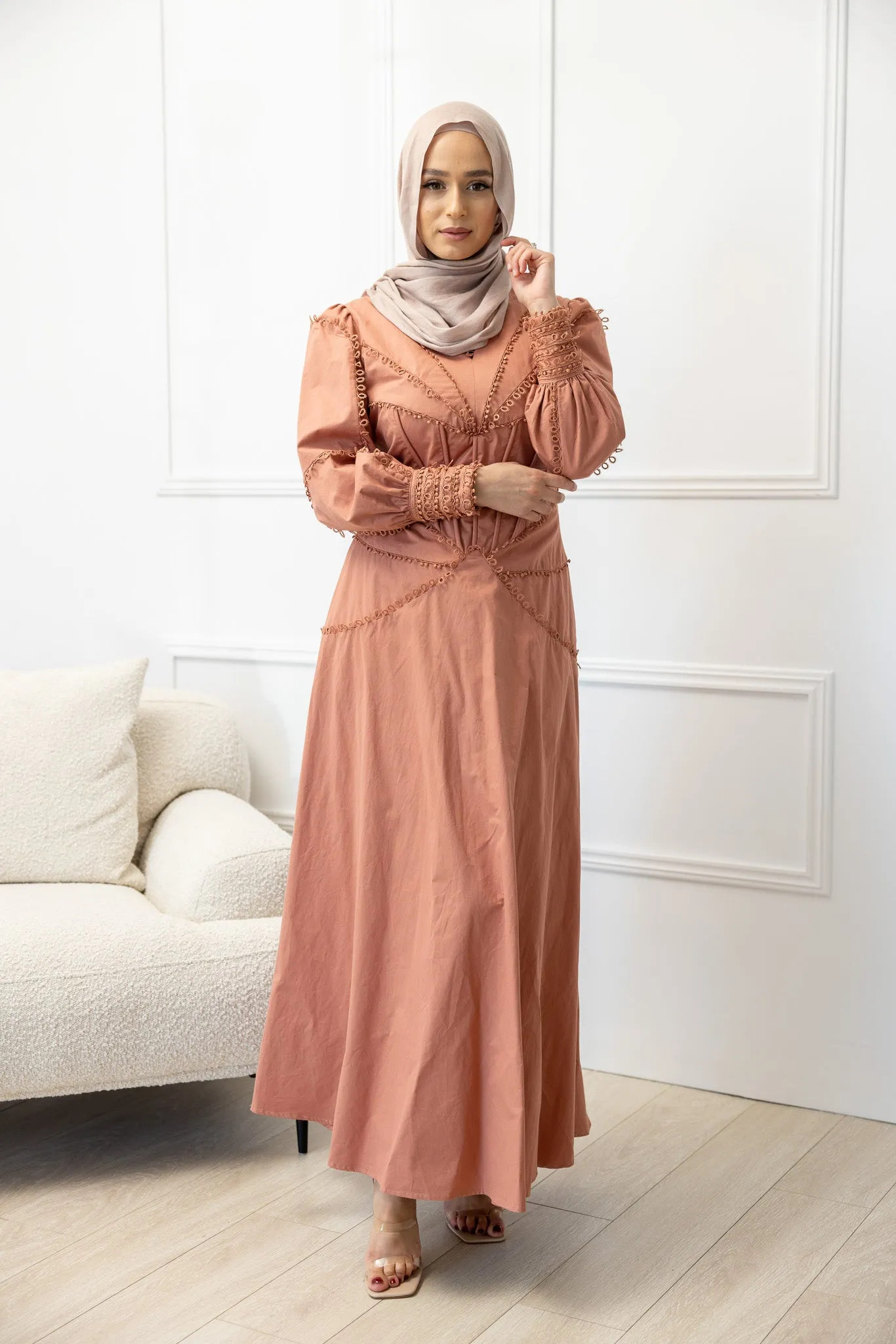 The Crescent Zelia Lace Detailed Dress