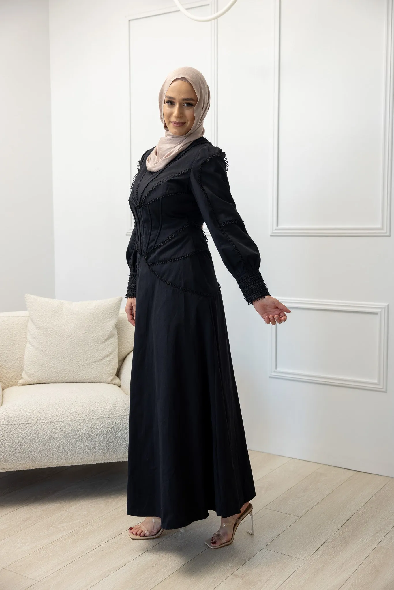 The Crescent Zelia Lace Detailed Dress