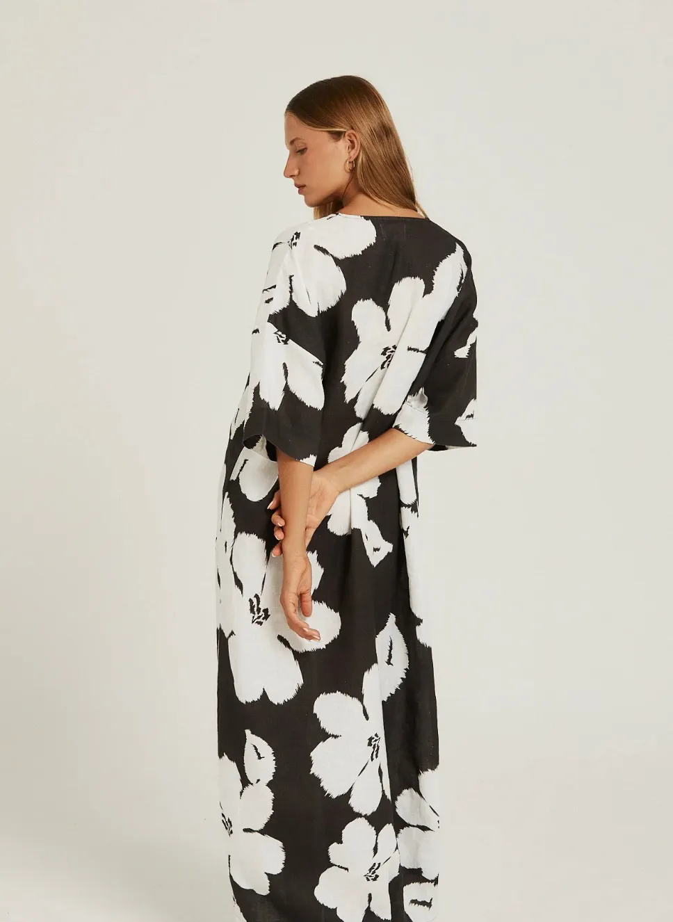 TULUM MAXI DRESS - CHARCOAL BLOOM