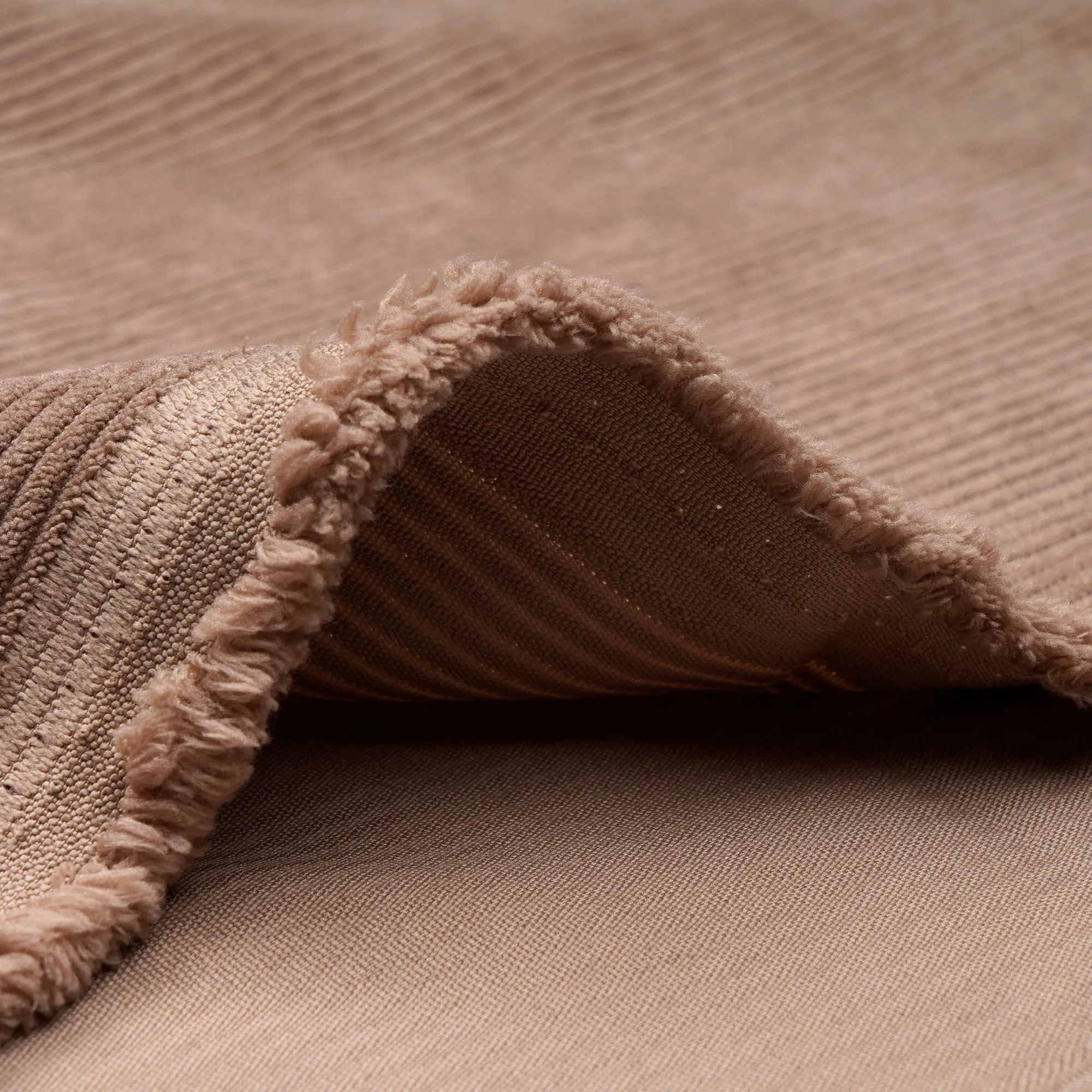 Warm Taupe Imported Cotton Corduroy Fabric (60" Wide)