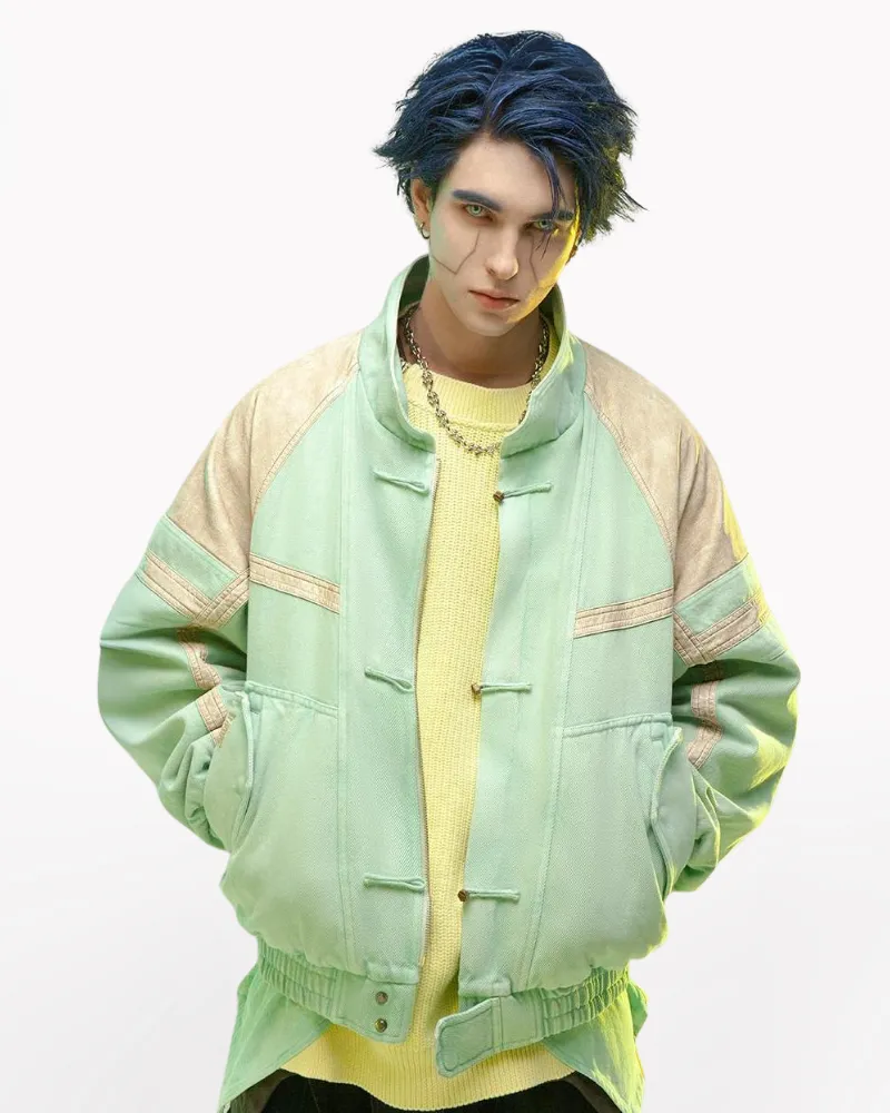 XIPHEVIL Cyberpunk Outfits 3D Embossed PU Patchwork Jacket