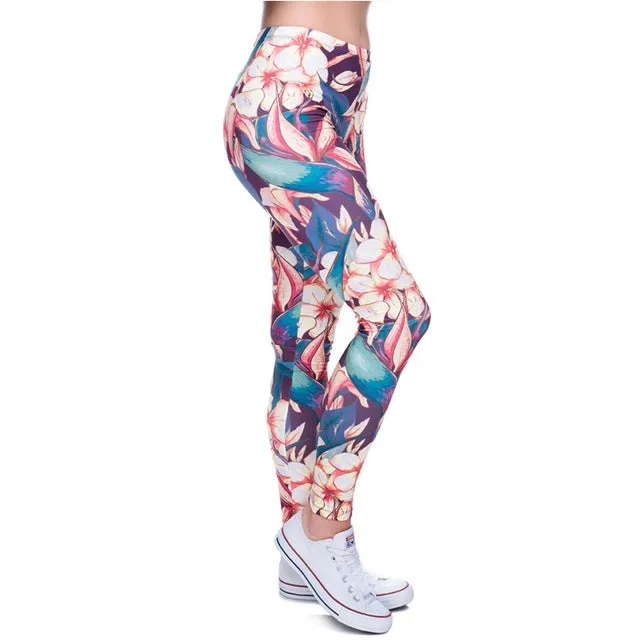 Zohra Brand Fashion Camo Branches 3D Printing High Quality Slim Legging Women Casual Home Leggings Woman Pants