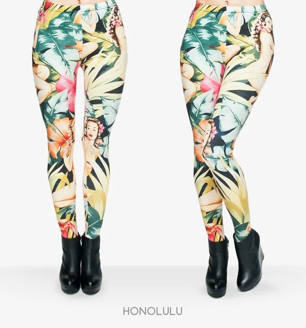 Zohra Brand Fashion Camo Branches 3D Printing High Quality Slim Legging Women Casual Home Leggings Woman Pants